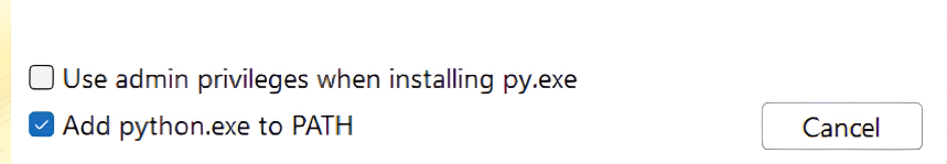 Figure 4 PATH settings during Python installation