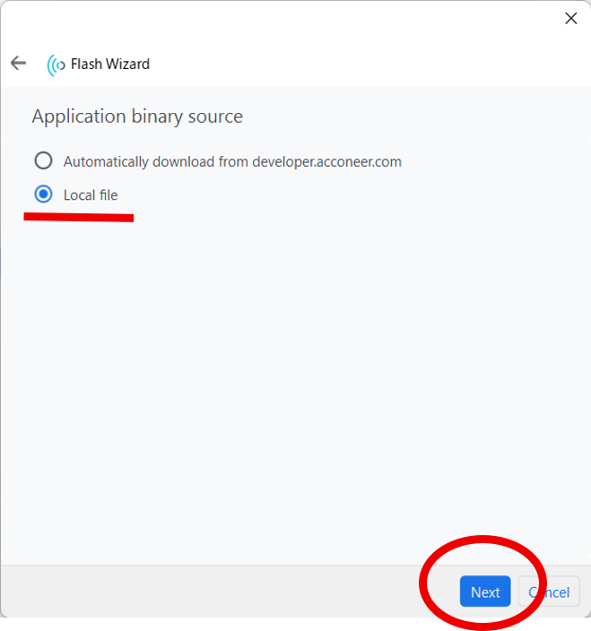 Figure 22 Software Writing Method Selection