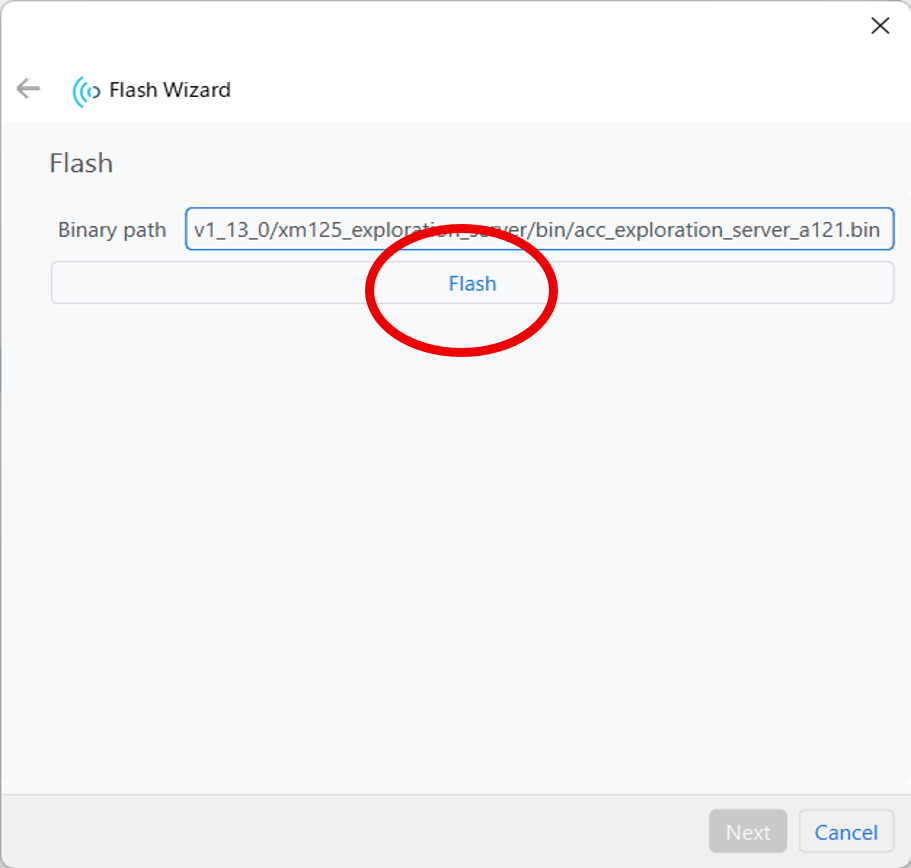 Figure 24 Software writing starts