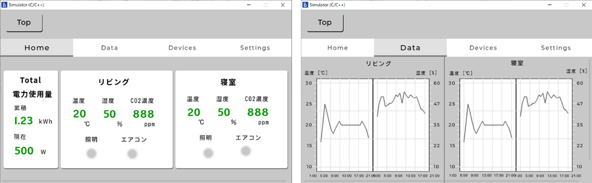 「タブ切り替え表示」：イメージ