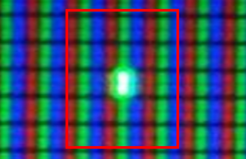図11. 輝点が発生したパネル