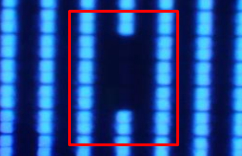 図12. 滅点が発生したパネル
