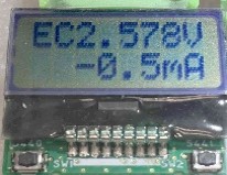 動作確認開始前のEnerCeraの電圧写真