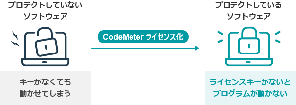 Your software is protected by licensing it with Wibu-Systems' Code Meter.